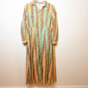 LIVRO | Vintage 60's Inspired Striped Classic Shirt Dress in Gaucho Stripe NWT